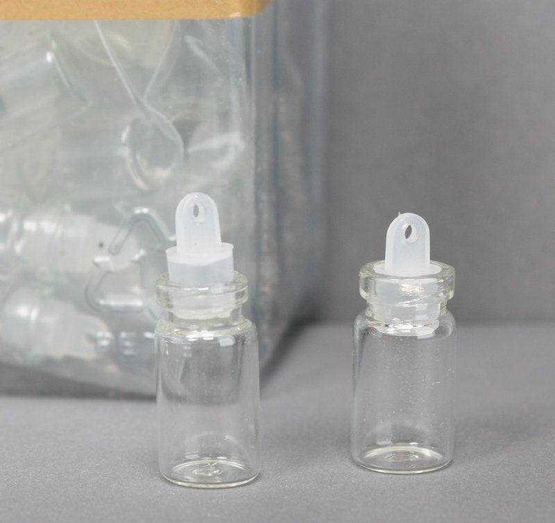 Glass Wishing Vials - 13/16" Tall Vials - 36 pcs - 310-1025