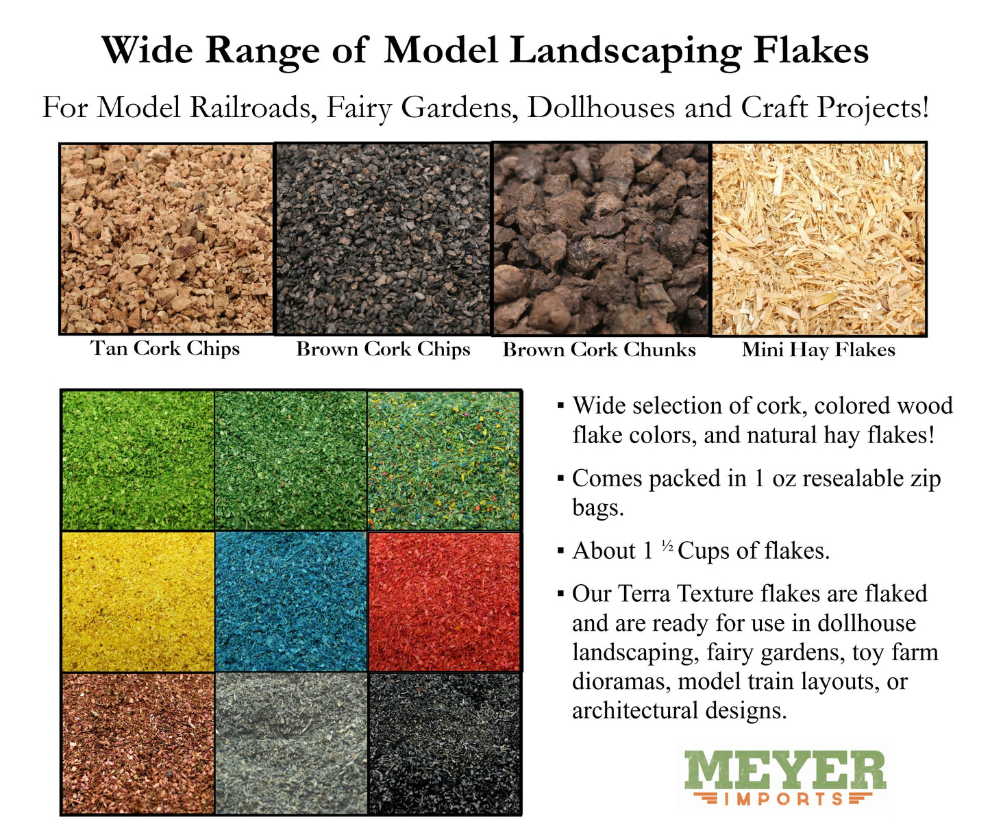Brown Cork Chunks - 1oz ZipBag - Model Scenery - 311-0056