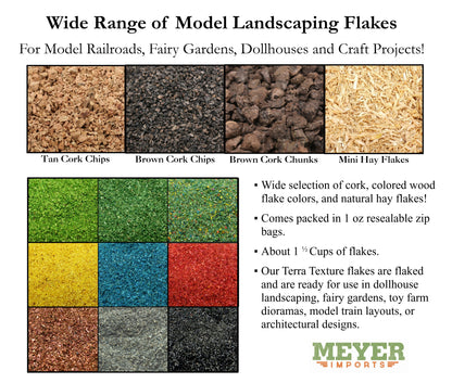 Brown Cork Chunks - 1oz ZipBag - Model Scenery - 311-0056