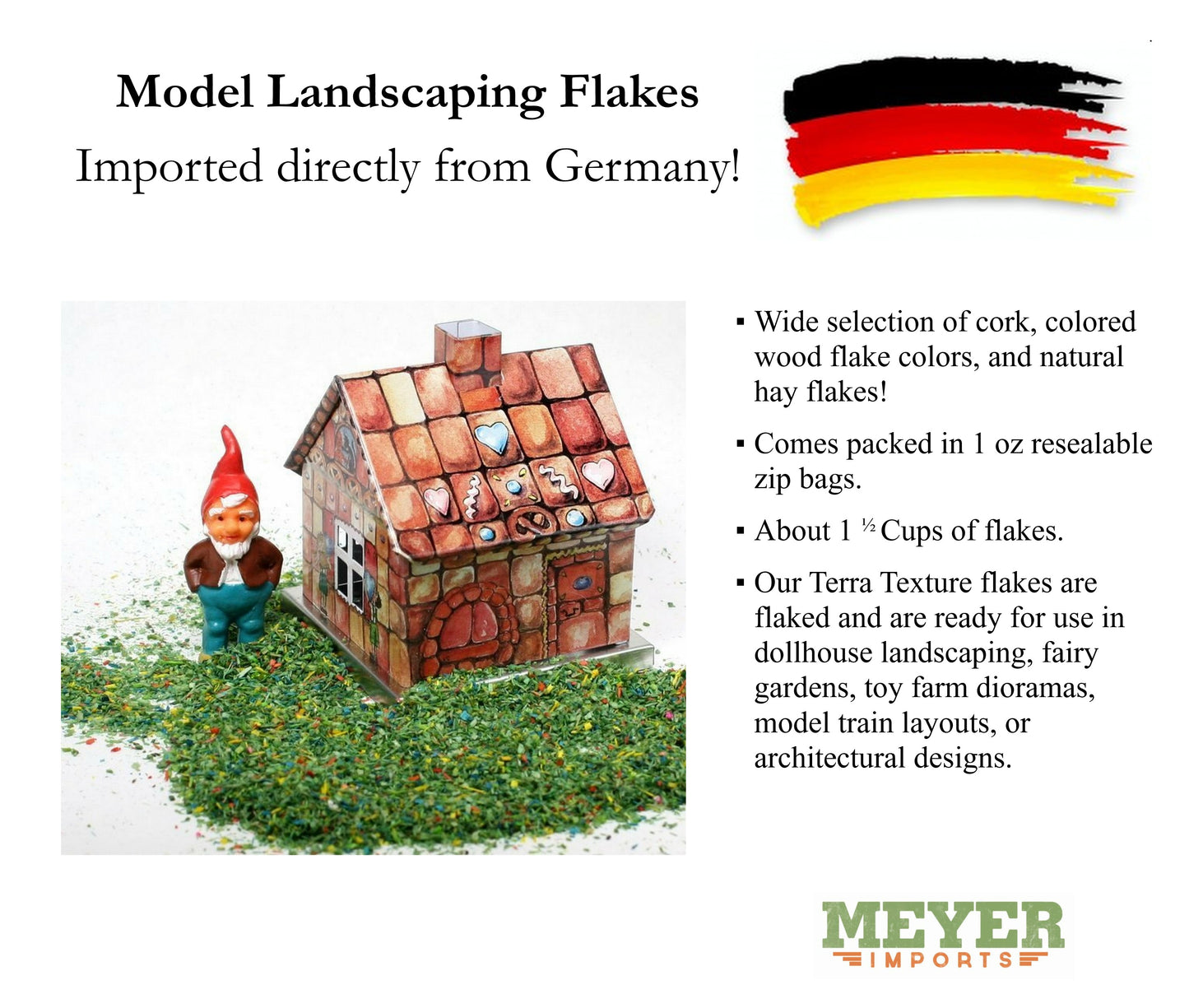 Green (Spring Green) Wood Scenery Flakes - 2oz Zipbag - 311-0743