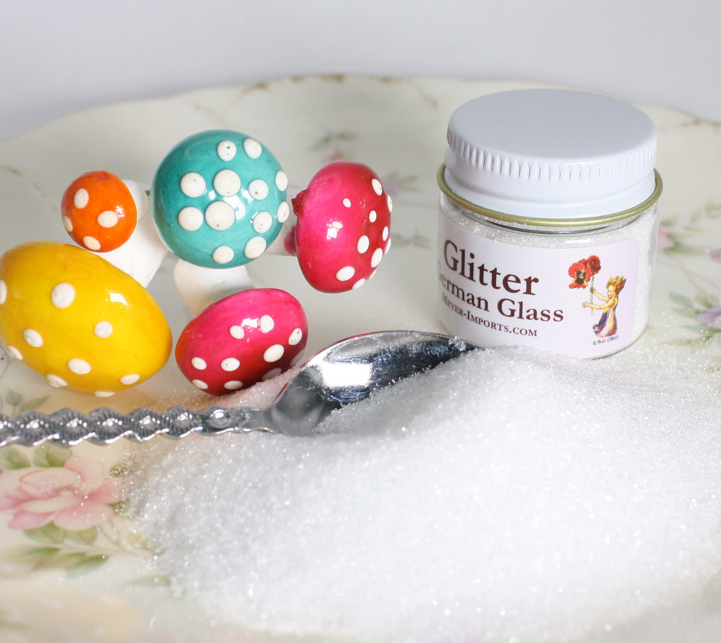 White - Clear Icy Glass Glitter - 311-9-WH