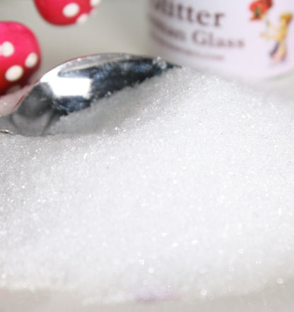 White - Clear Icy Glass Glitter - 311-9-WH