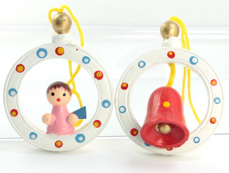 Christmas Ornaments -  Set of 6 - Vintage German - 701-1008