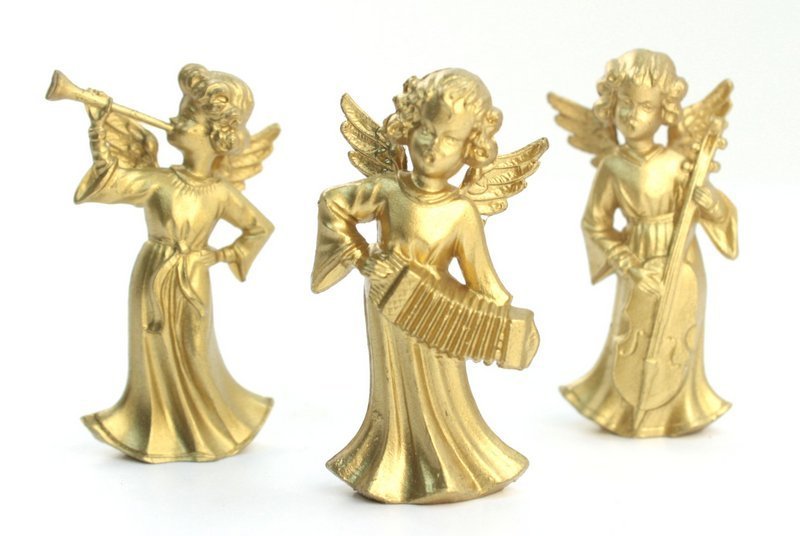 Golden Angels - Set of 6 - Vintage German - 701-1009