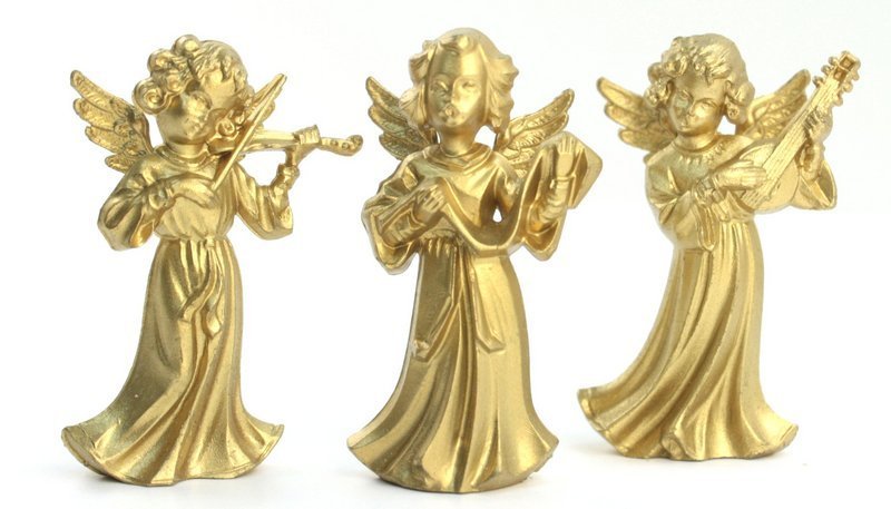 Golden Angels - Set of 6 - Vintage German - 701-1009