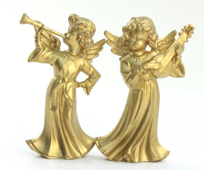 Golden Angels - Set of 6 - Vintage German - 701-1009
