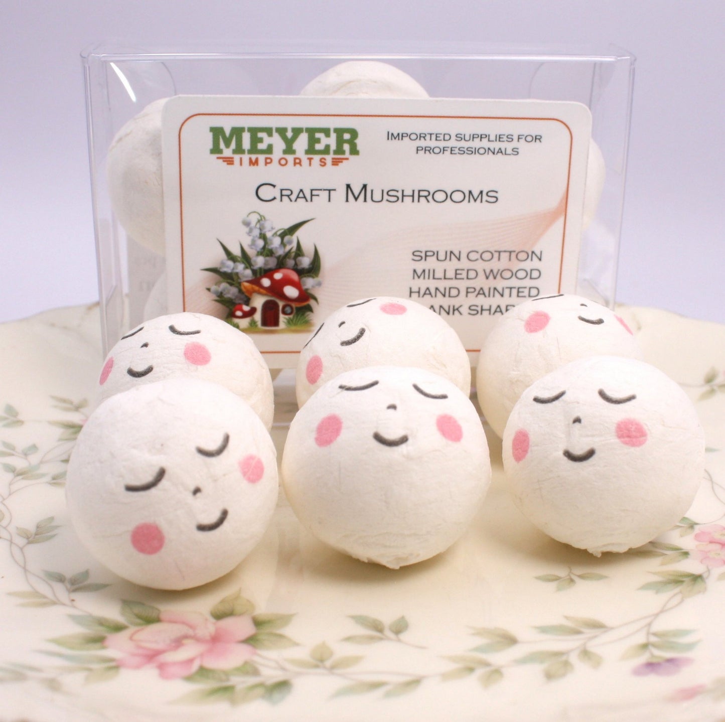 Angel Heads - 1.2" Cotton Heads - Set of 6 - 703-0040