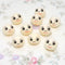 Doll Heads - 1/2" Spun Cotton with Faces - Set of 10 -703-0123