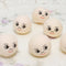 Doll Heads - 3/4" Spun Cotton with Faces - Set of 10 - 703-0183