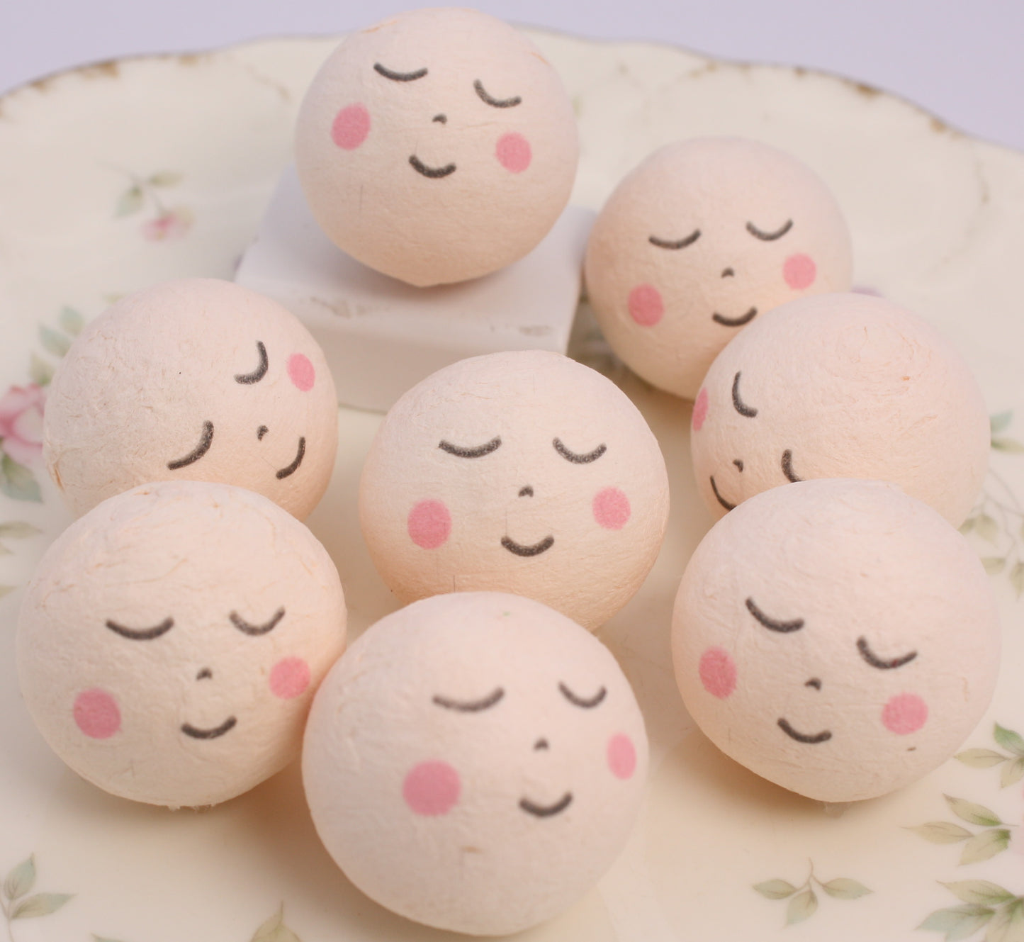 Angel Heads - Beige - 1.2" Cotton Heads - Set of 6 - 703-0384