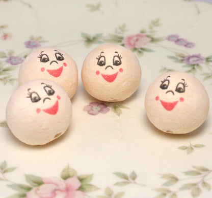 Happy Angel - 1" Beige Cotton Heads - Set of 10 - 703-2538