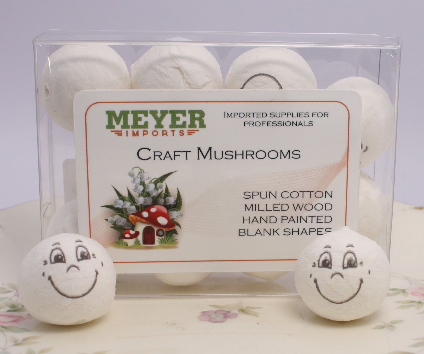 Big Smile! - 1" White Cotton Heads - Set of 10 - 703-5002