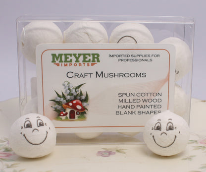 Big Smile! - 1" White Cotton Heads - Set of 10 - 703-5002