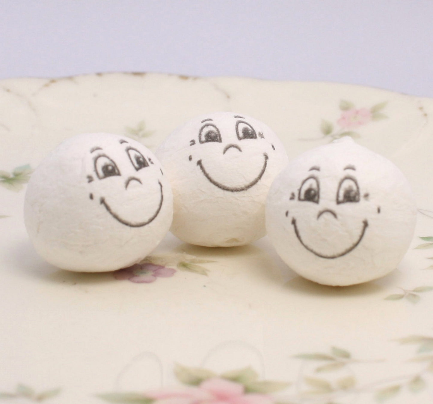Big Smile! - 1" White Cotton Heads - Set of 10 - 703-5002