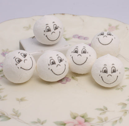 Big Smile! - 1" White Cotton Heads - Set of 10 - 703-5002