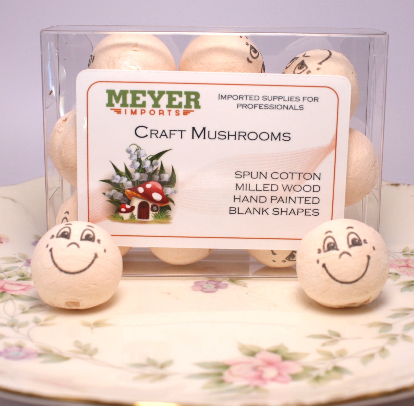 Big Smile! - 1" Beige Cotton Heads - Set of 10 - 703-5382