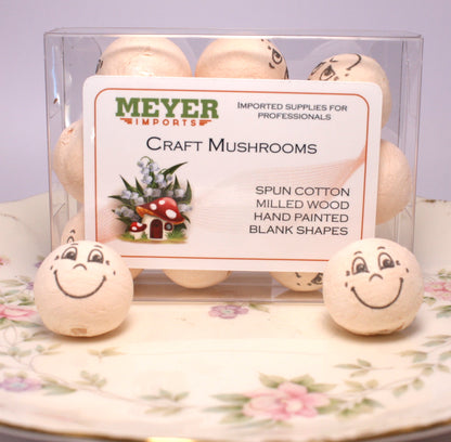 Big Smile! - 1" Beige Cotton Heads - Set of 10 - 703-5382