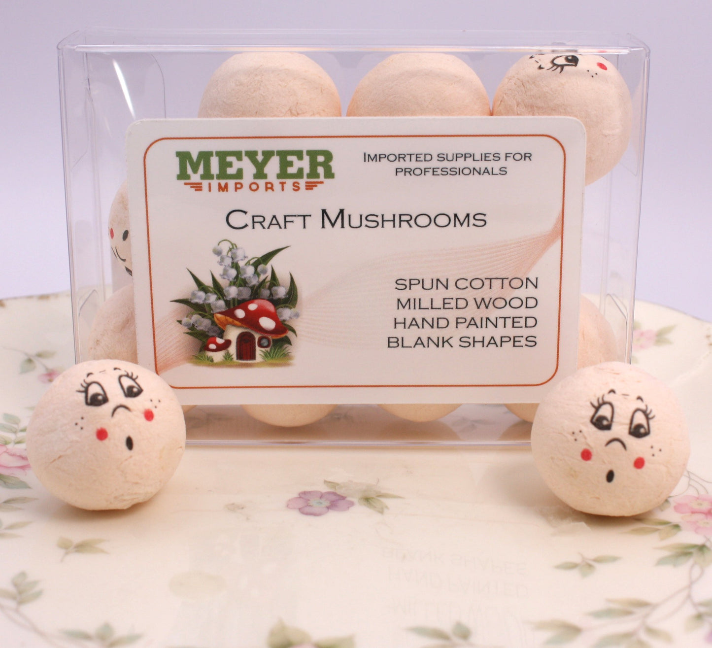 Surprised Face! - 3/4" Cotton Heads - Set of 10 - 703-5383