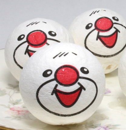 Clowns! - 1.5" White Spun Cotton Heads - Set of 2 - 703-7400