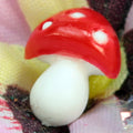 Red - Flatback Mushrooms - Small- Set of 10 - #203-3-2506