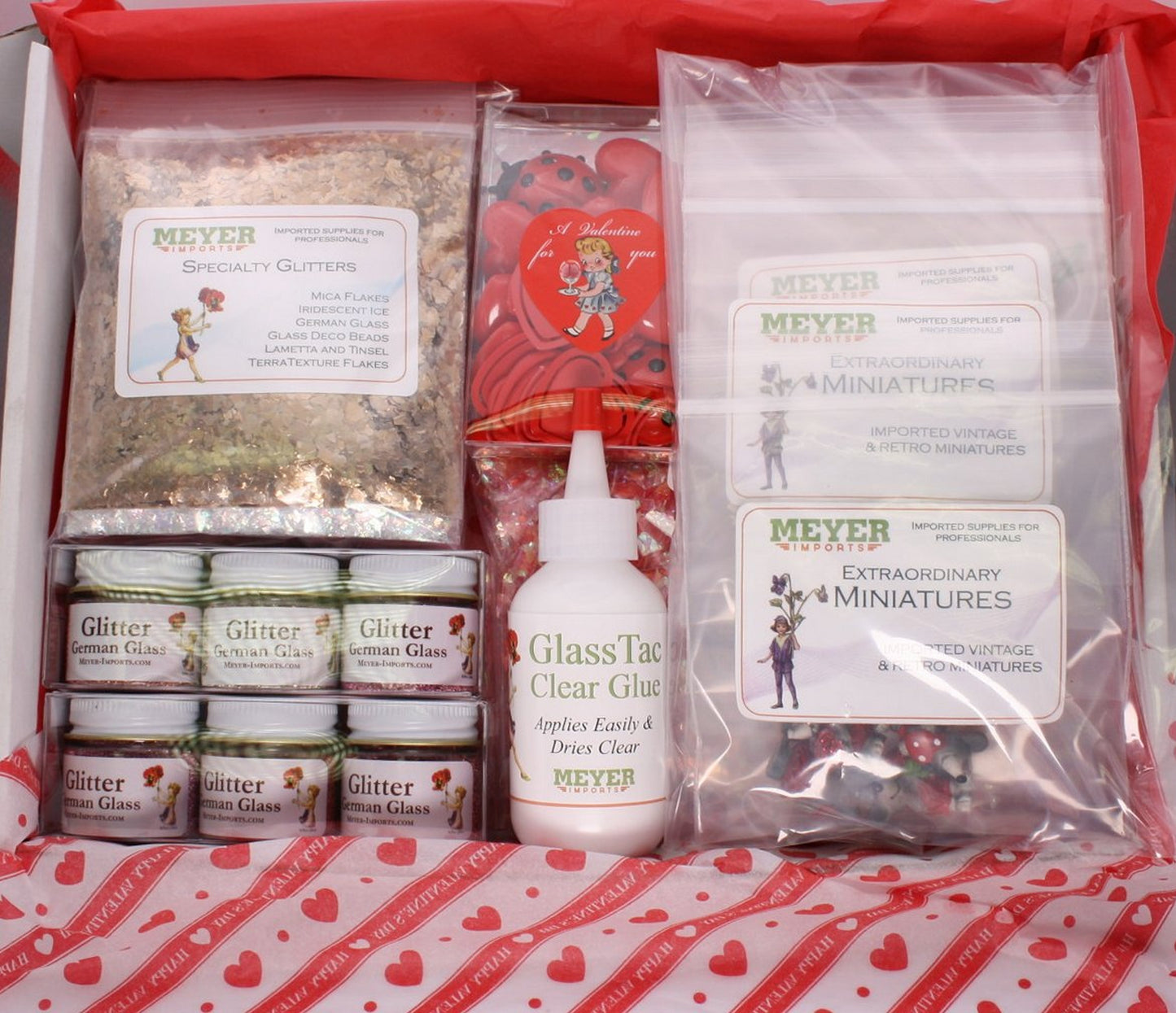 Ultimate Valentine Crafting Supply Kit – Glitter, Mica and Minis Mix (87 Pieces) - IV3-0214