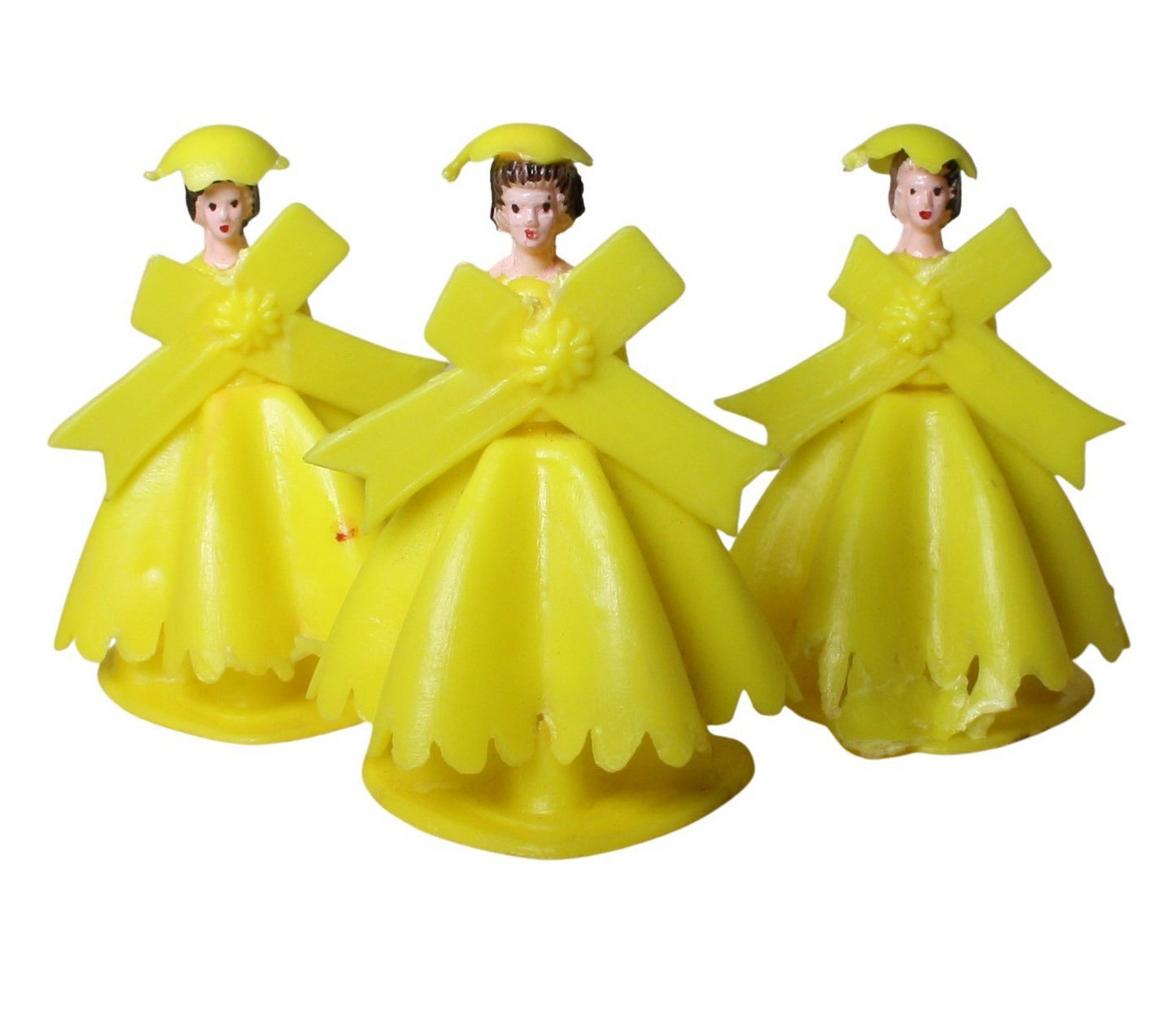 Bridesmaid - Yellow Gown - 1.5" Tall - 1960 Vintage - IV3-3625