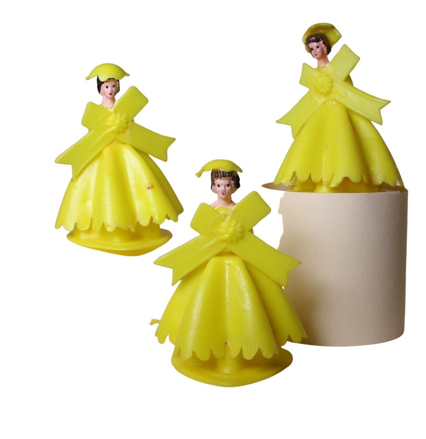Bridesmaid - Yellow Gown - 1.5" Tall - 1960 Vintage - IV3-3625