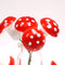 Mega Red Mushrooms! 144 pcs - Vintage Spun Cotton - IV3-3634