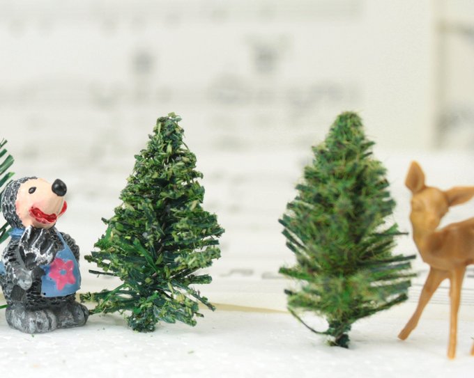 Forest Trees  - Under 2" Tall - 10 Pcs Set (218-0200)
