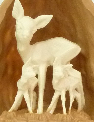 Walnut Shell with Deer - 203-3-137A