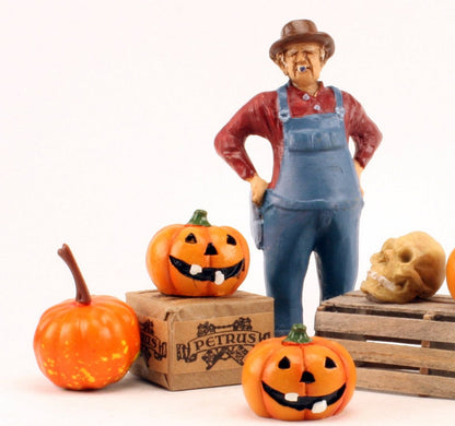 Jack-O-Lantern Pumpkins- 1" Dia. - Set of 3 - XC-1208