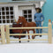 Wooden Farm Fence - Over 29" Long 6 Section, Includes Gate! - 10