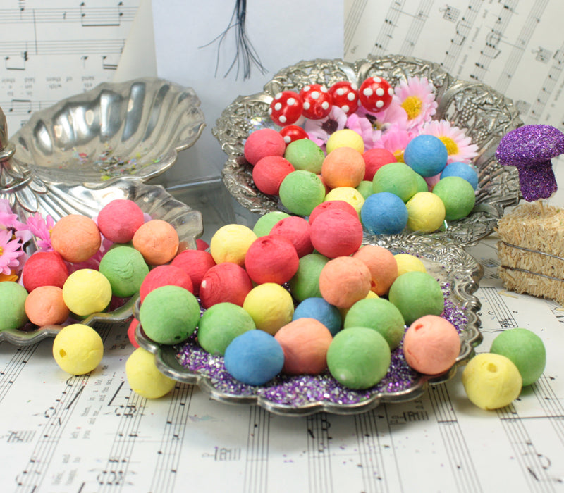 Balls Colored - Spun Cotton - Set of 10 - 703-0207