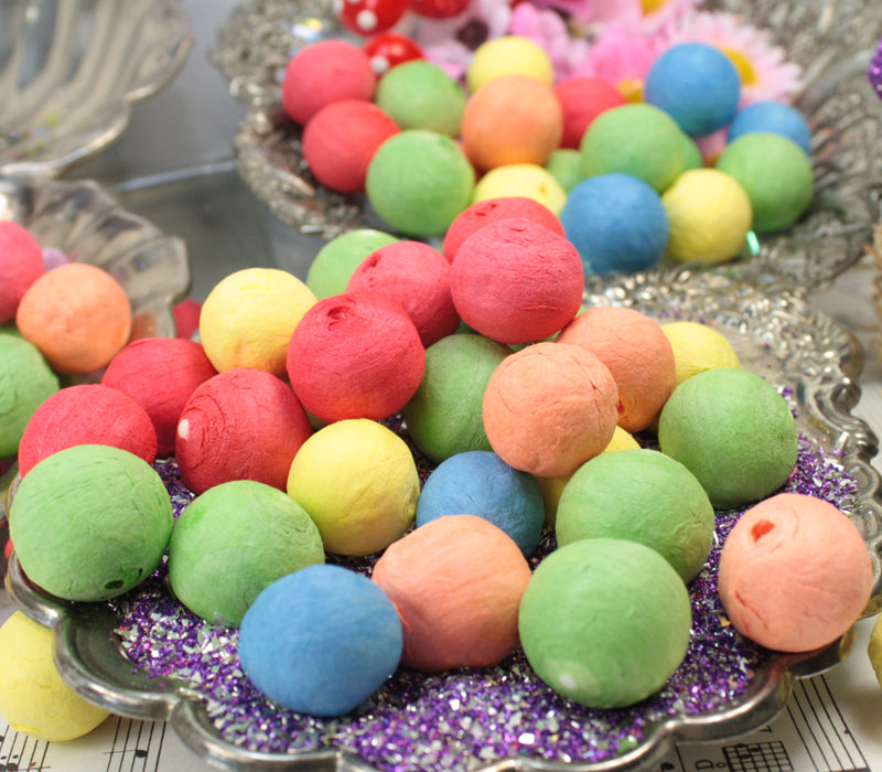 Balls Colored - Spun Cotton - Set of 10 - 703-0207