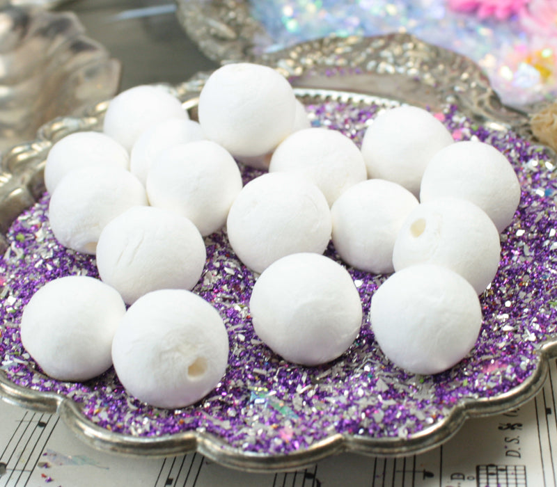 Balls White - Spun Cotton - Set of 10 - 703-0200