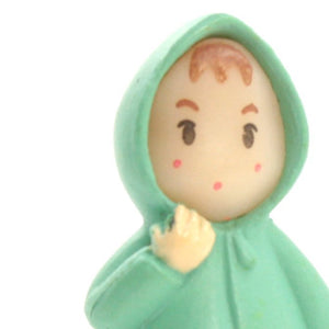 Girl - Wearing Raincoat - 1 1/4" Tall - 207-1208