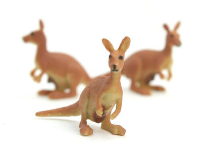 Kangaroo with Baby -  Hand Painted -  Set of 4 - 234-4022