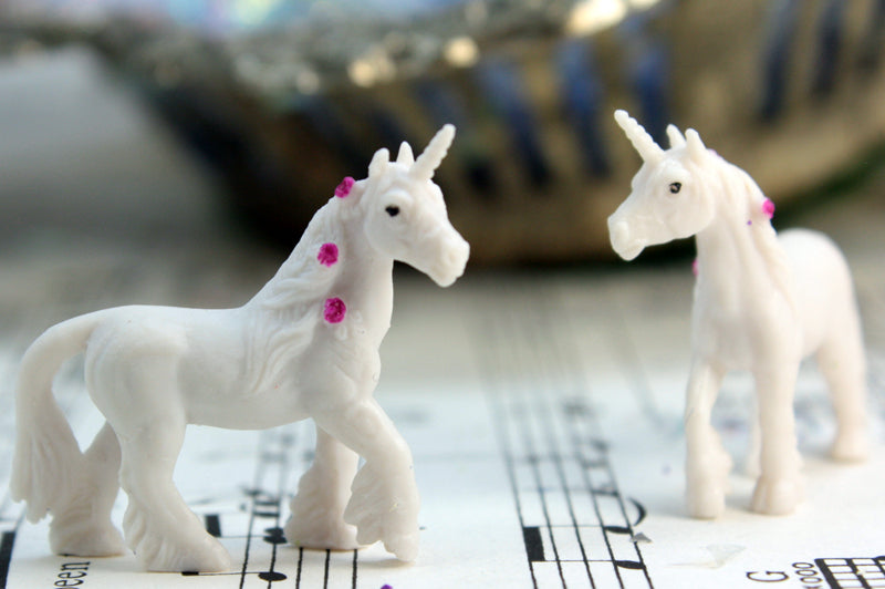 Unicorns - Hand Painted - Set of 4 - 234-8422