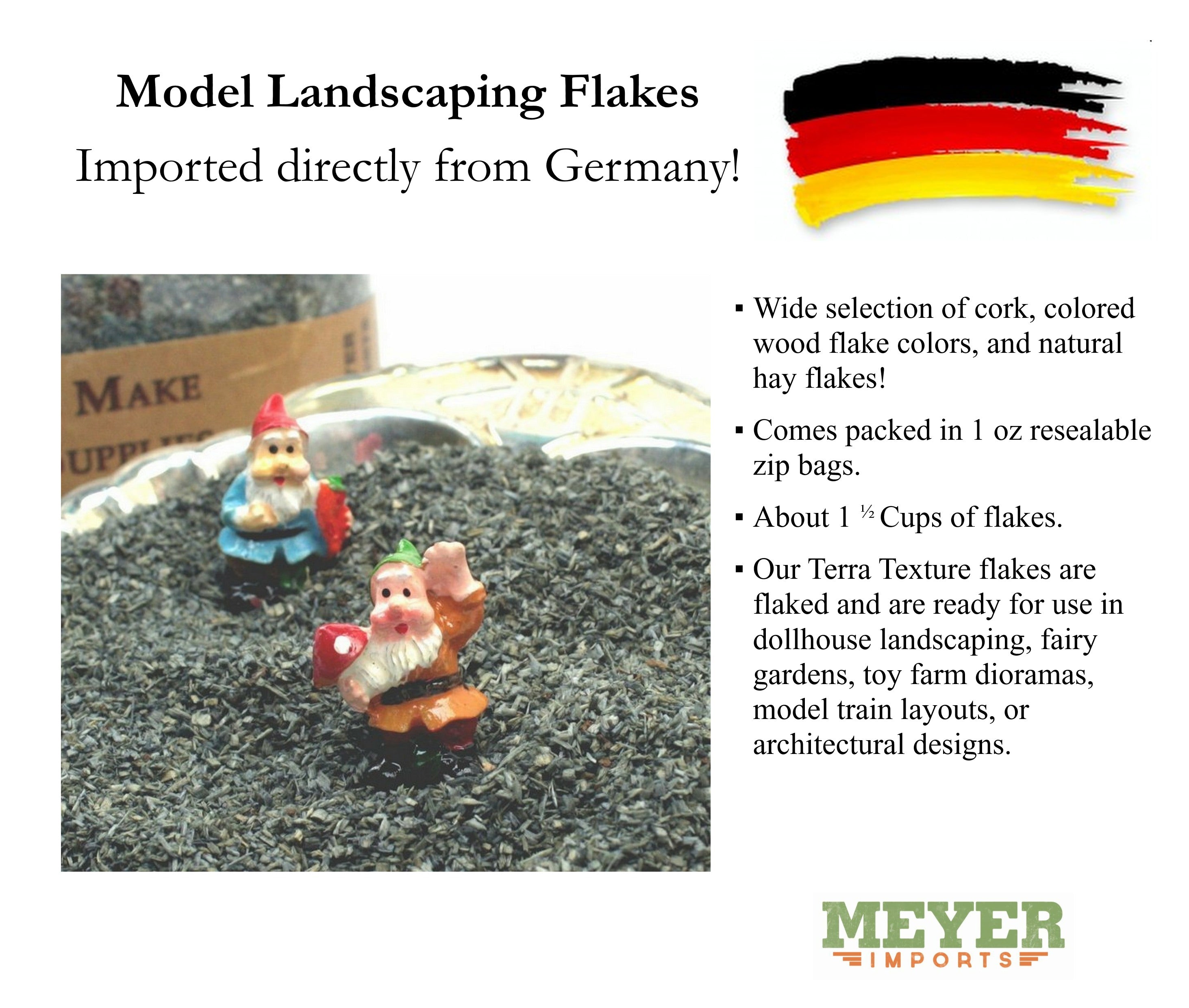 Gray (Light Gray) Model Scenery Flakes - 2oz Zipbag - 311-0747