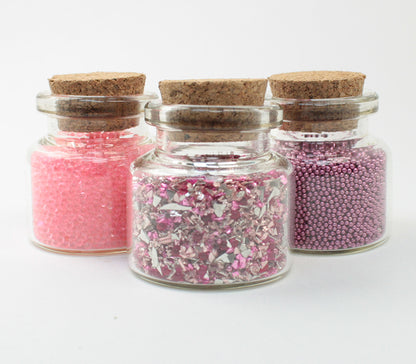 Pink Set of Glitter & Beads - 311-M-0607