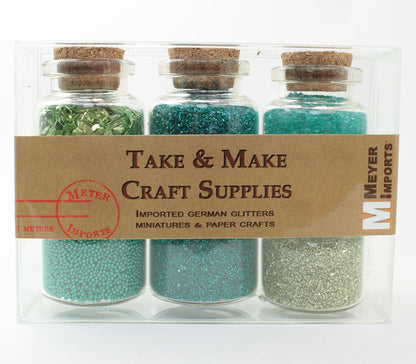Green Set of Glitter & Beads - 311-M-0609