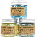 * Blue, Yellow, Green Iridescent Ice Flakes Set - 311-M-0713