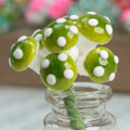 Green - Small Cotton Mushrooms - 6-002-1G