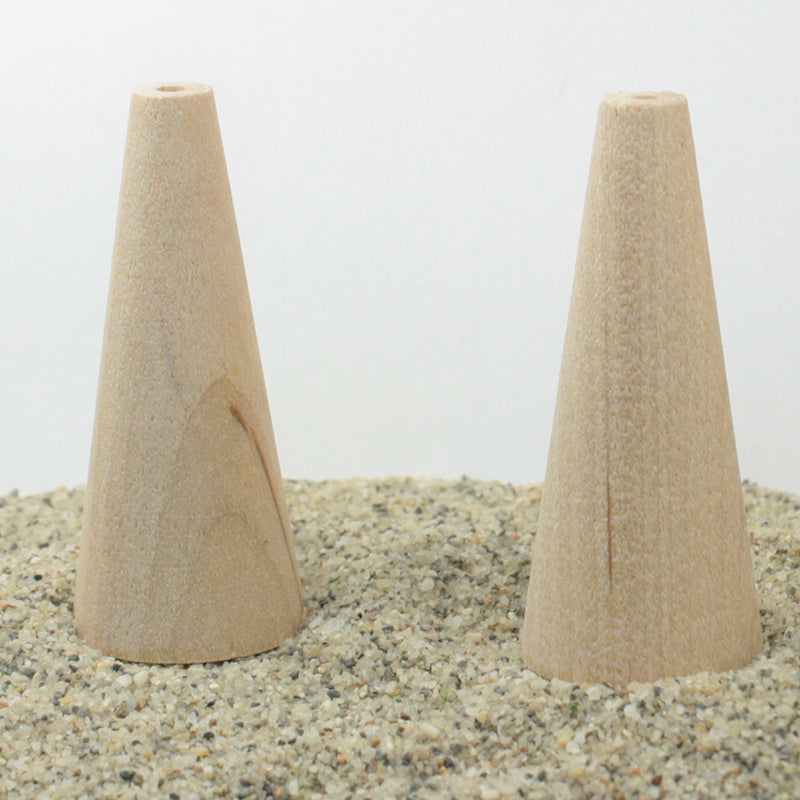 Wooden Craft Cones - 20 Pieces - 1  3/4" Tall - IV3-2483