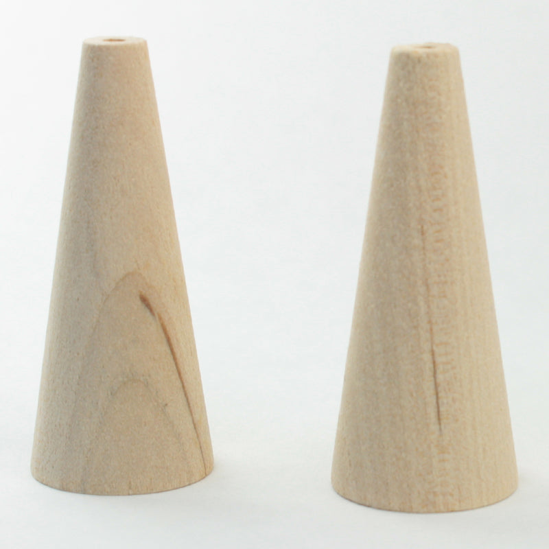 Wooden Craft Cones - 20 Pieces - 1  3/4" Tall - IV3-2483