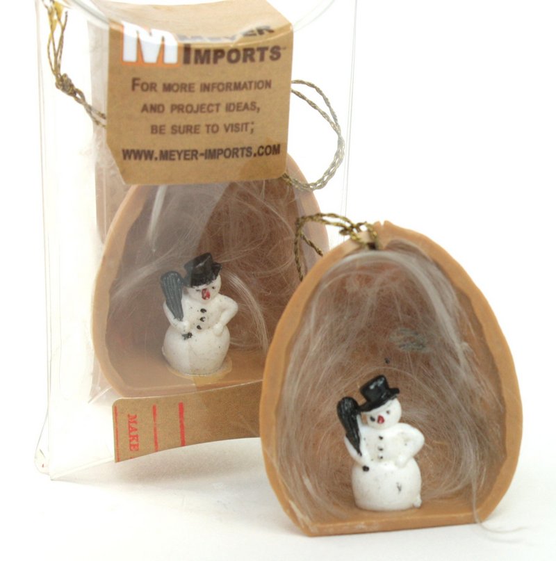 Vintage German Snowman in a Walnut - IV3-2542