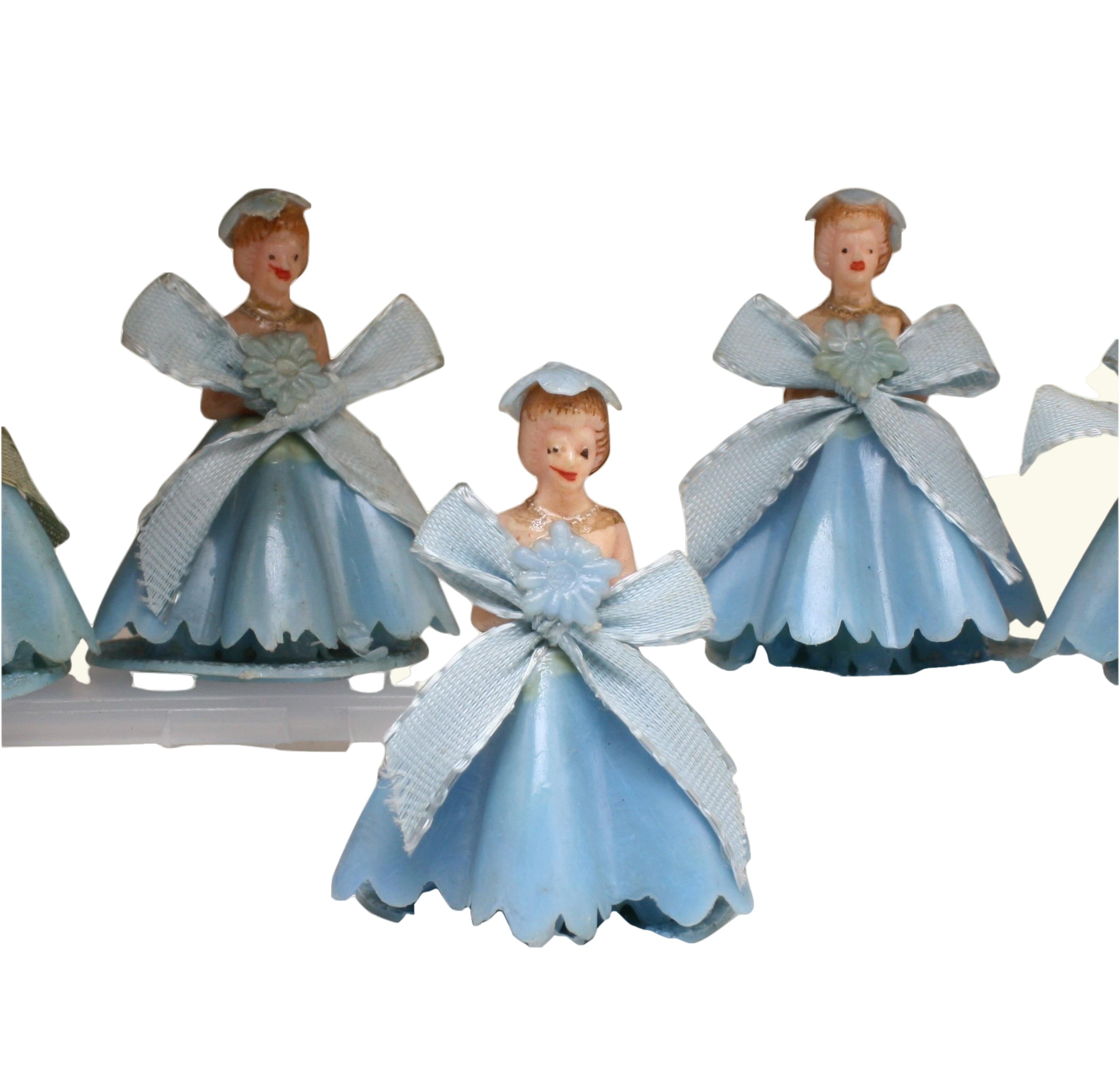 Bridesmaid - Blue Gown - 1.5" Tall - 1960 Vintage - IV3-3620