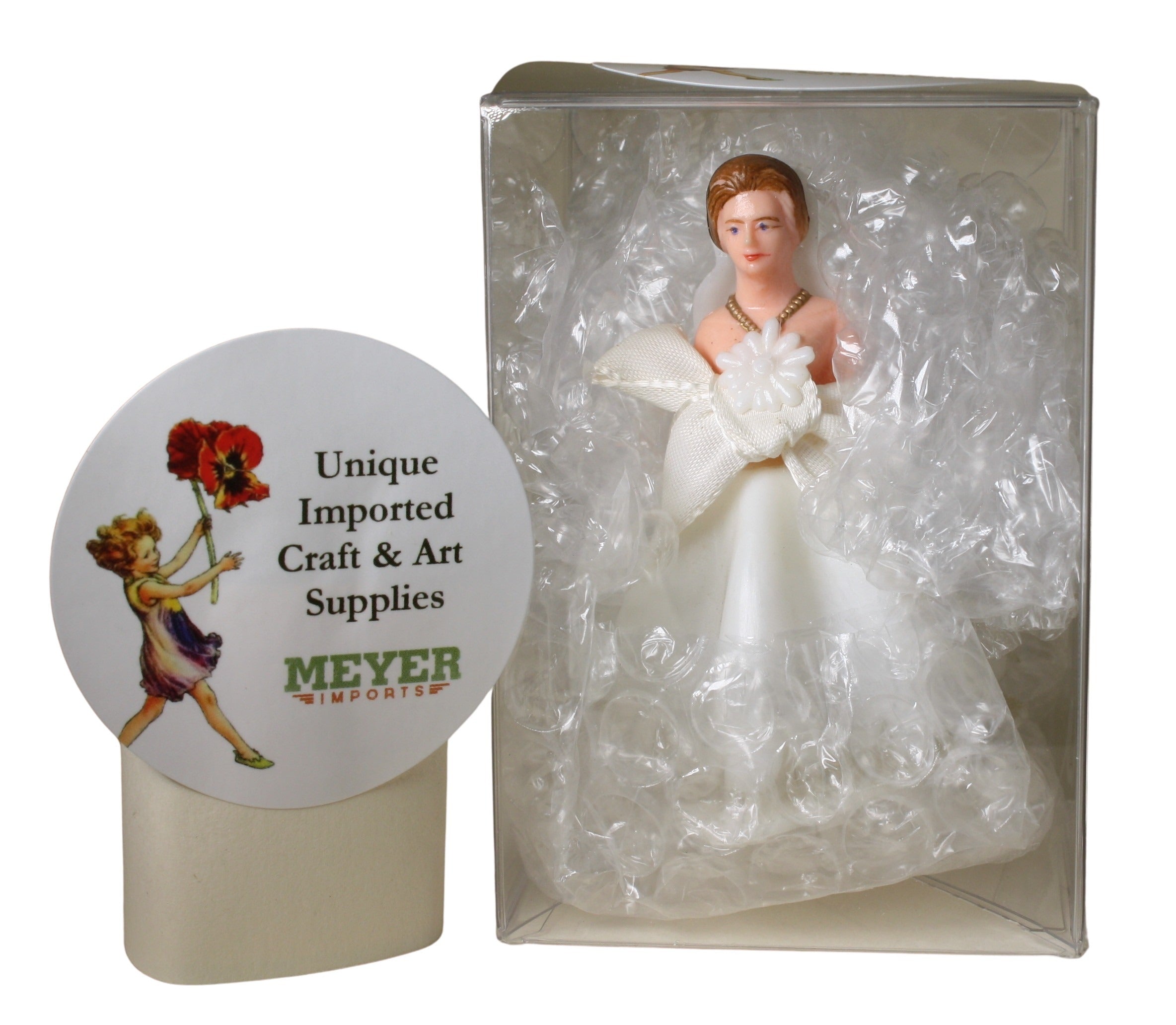Bride - White Gown - 3" Tall - 1960 Vintage - IV3-3643